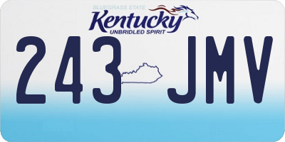 KY license plate 243JMV