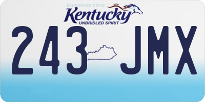 KY license plate 243JMX