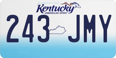 KY license plate 243JMY