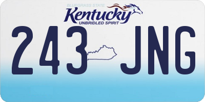 KY license plate 243JNG