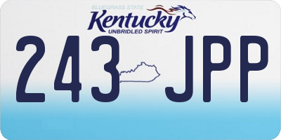 KY license plate 243JPP