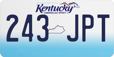 KY license plate 243JPT