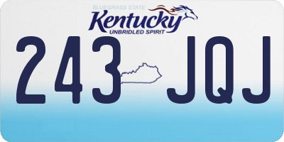 KY license plate 243JQJ