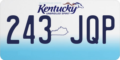 KY license plate 243JQP
