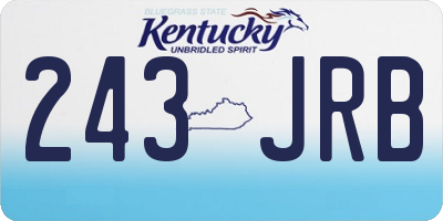 KY license plate 243JRB