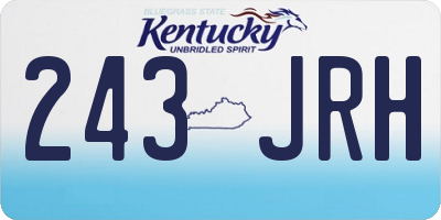 KY license plate 243JRH