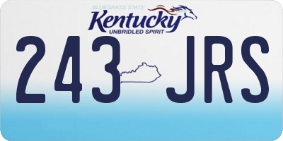 KY license plate 243JRS