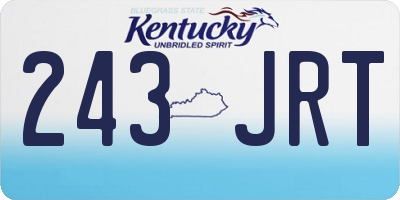 KY license plate 243JRT