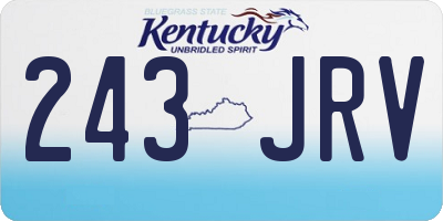 KY license plate 243JRV