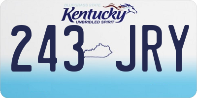 KY license plate 243JRY