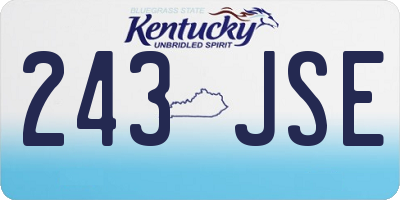 KY license plate 243JSE