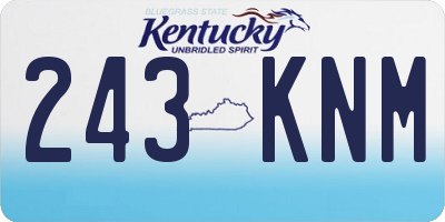 KY license plate 243KNM