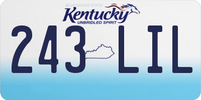 KY license plate 243LIL