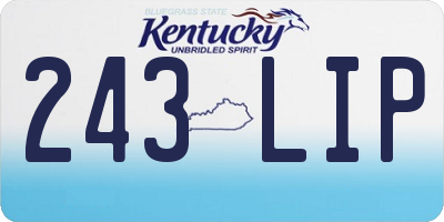 KY license plate 243LIP