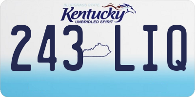KY license plate 243LIQ
