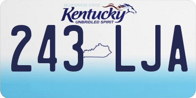 KY license plate 243LJA