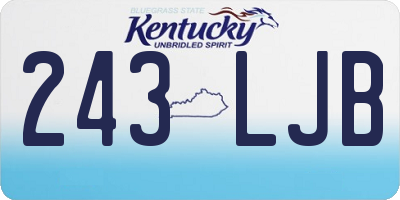 KY license plate 243LJB