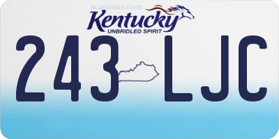 KY license plate 243LJC