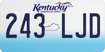 KY license plate 243LJD