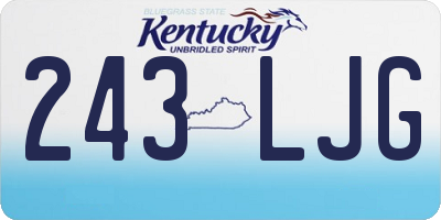 KY license plate 243LJG