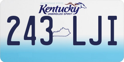 KY license plate 243LJI