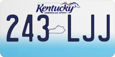 KY license plate 243LJJ