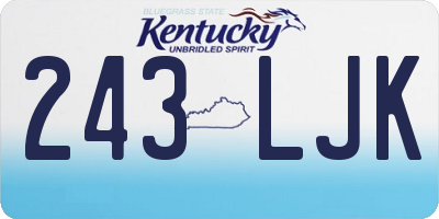 KY license plate 243LJK