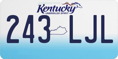 KY license plate 243LJL