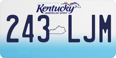 KY license plate 243LJM