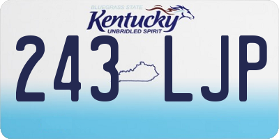 KY license plate 243LJP