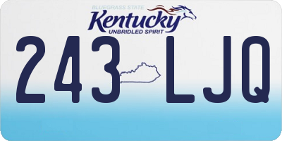 KY license plate 243LJQ