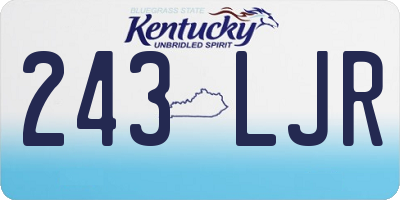 KY license plate 243LJR