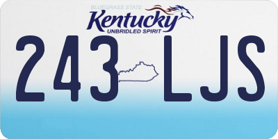 KY license plate 243LJS