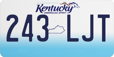 KY license plate 243LJT