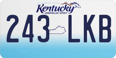 KY license plate 243LKB