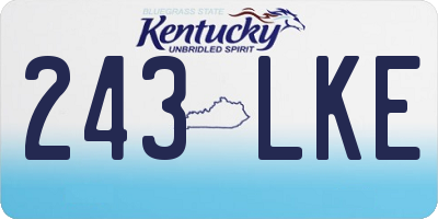 KY license plate 243LKE