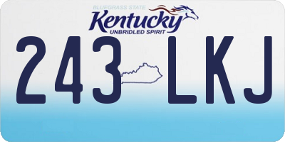 KY license plate 243LKJ