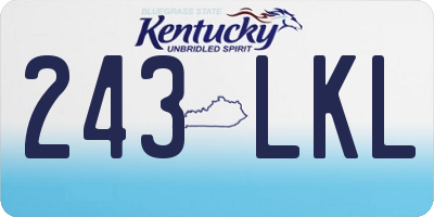 KY license plate 243LKL