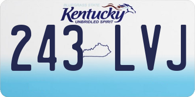 KY license plate 243LVJ