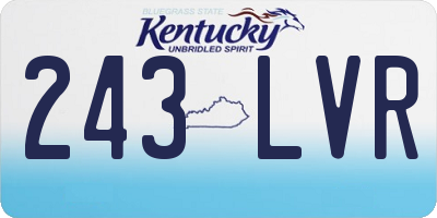 KY license plate 243LVR