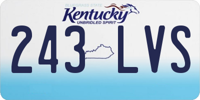 KY license plate 243LVS