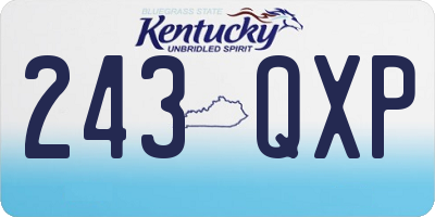 KY license plate 243QXP