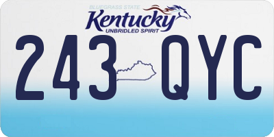 KY license plate 243QYC