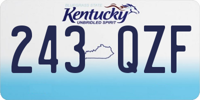 KY license plate 243QZF