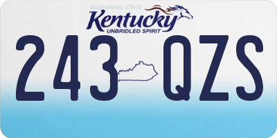 KY license plate 243QZS