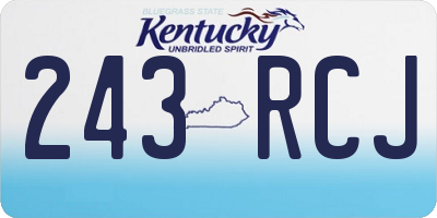 KY license plate 243RCJ