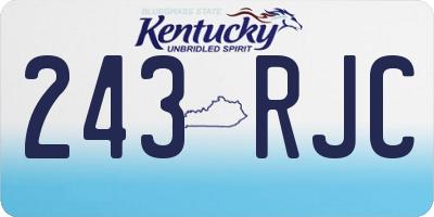 KY license plate 243RJC