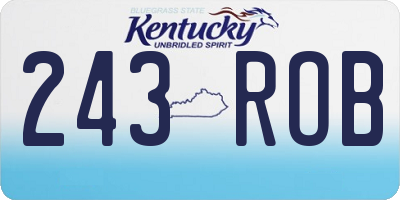 KY license plate 243ROB