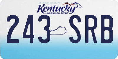 KY license plate 243SRB