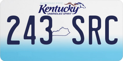 KY license plate 243SRC